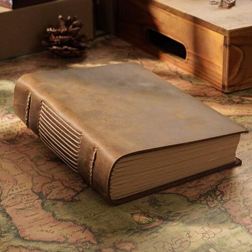200 Sheets Genuine Leather Handmade 100g Kraft Paper Sketchbook DIY Journal Notebook