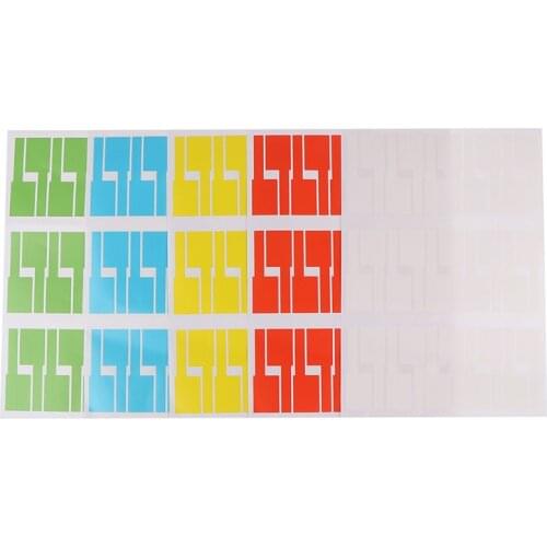 30pcs/sheet Self-adhesive Cable Sticker Waterproof Identification Tags Labels Organizers Colorful Identification Tags Hot