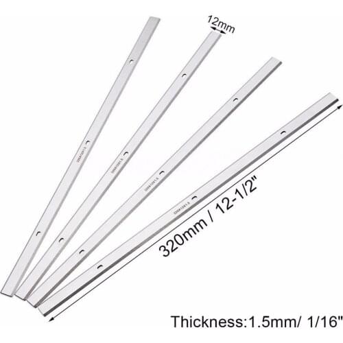4pcs 320*12mm Replacement HSS Planer Blade For Porter Cable PC305TP Planer 12.5 Inch Hihg Carbon Steel