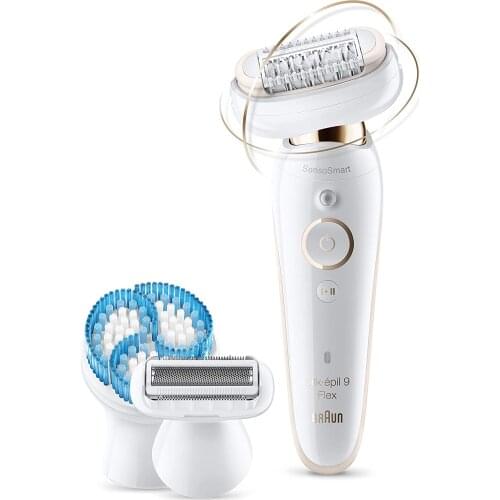 Braun Silk-epil 9 Flex 9010, Wireless, Wet-Dry, 3in 1 Combination of Epilator/Hair Removal in the Whole body use, Micro Grip