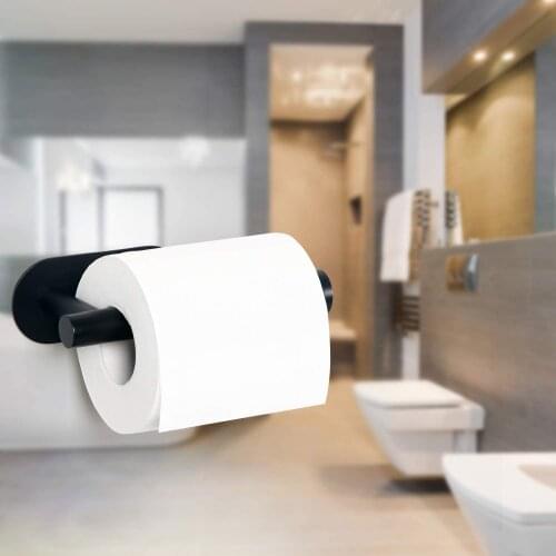 1pc Kitchen Paper Towel Holder Self-adhesive Accessories Under Cabinet Roll Rack Tissue Hanger Storage Rack for Bathroom Toilet