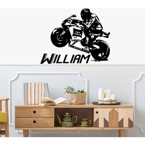 Hot Motorcycles Wall Stickers Personalized Creative For Baby Kids Rooms Decor Diy Pvc Home Decoration Accessories
