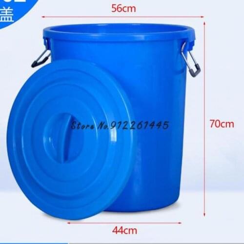 Kitchen Trash Can Large Capacity Large Commercial Industrial Outdoor Sanitation Thickened Round Bucket With Lid