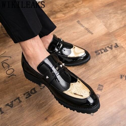 Loafers Men Party Shoes Brand Coiffeur Dress Shoes Men Elegant Italian Wedding Shoes Men Formal Sepatu Slip On Pria Ayakkabı