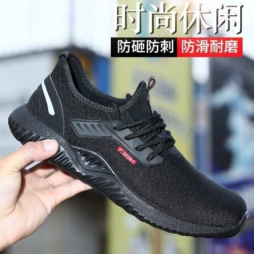 Indestructible Shoes Men Safety Work Shoes With Steel Toe Cap Puncture-proof Boots Lightweight Breathable Sneakers Dropshipping