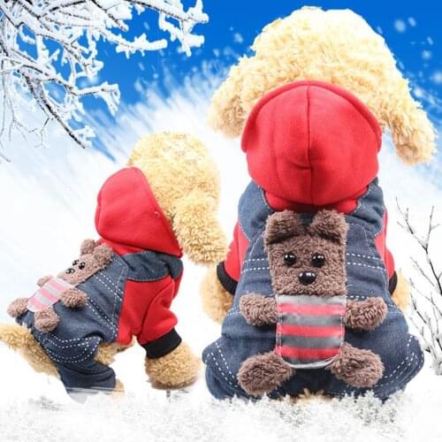 New Pet Dogs Coat Winter Warm Jacket Cold Weather Coat Small Medium Large Cold Weather Four-legged Cotton Clothes Pet Supplies