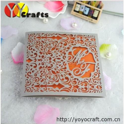 Promotion invitations 20 pcs/lot Hollow Lace Wedding Invitation Card with Envelope,Seal,blank inside card Party supply
