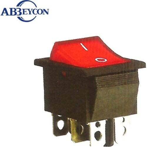 RS349 KCD2-202 6pins double pole red Mini Rocker Switch on-on function t85 35a