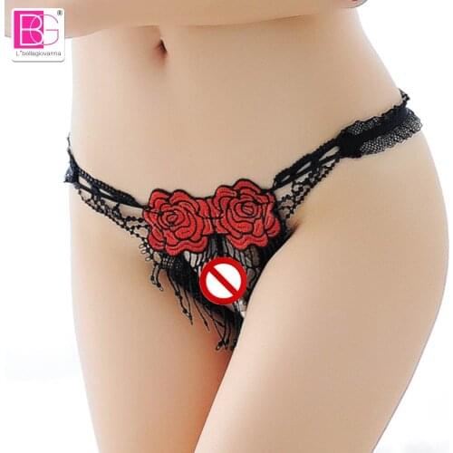 Sexy Womens Thongs Underwear Female G-string Peal Beading Panties Lolita Bragas Girl Lingerie intimates 2180