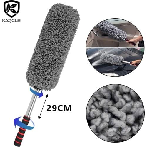 Microfiber Car Duster Brush Cleaner Dust Remover Extendable Car Detail Brush Anti Dusting Brush Home Car Furniture Dust Cleaning