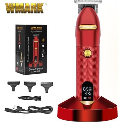 WMARK New Model 6500 RPM NG-203 Golden Housing Hair Trimmer Professional Rechargeable Clipper With 1500 mAh Battery