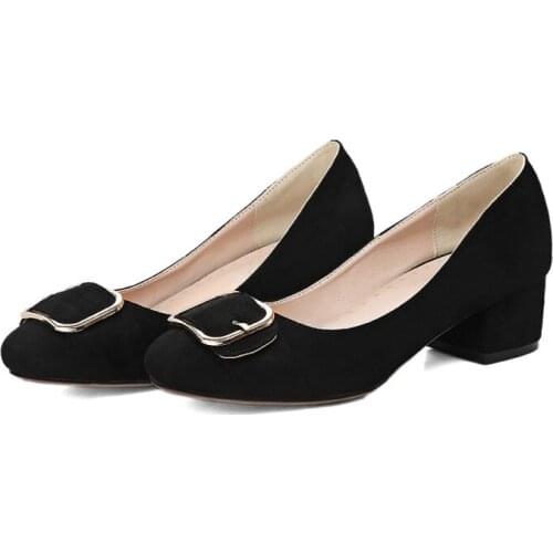 Big SizeFashion buckle single shoes ladies high heels women shoes woman pumps