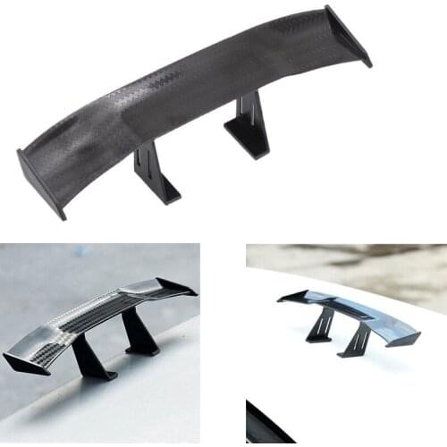 Universal Car Tail Decoration Auto Accessories Car-styling Mini Spoiler Wing Small Model Carbon Fiber Without Perforation