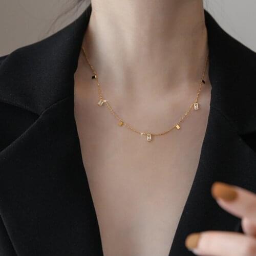 Timeless Wonder Titanium Geo Zirconia Pave Choker Necklace Women Stainless Steel Jewelry Goth Trendy Top Ins Party Kpop New 3344