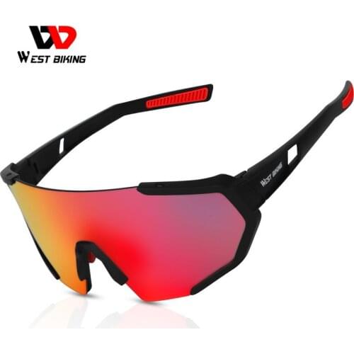 WEST BIKING Polarized Cycling Glasses With 3 Lens Sport Biking Sking Full Frame Windproof Eyewear Goggles UV400 Sunglasses
