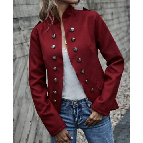 New Blazer Long Sleeve 2021 Women Jackets Row Buckle Yellow Slim Small Suit Femme Hot Style Loose Coat Red Pattern Mujer Suit