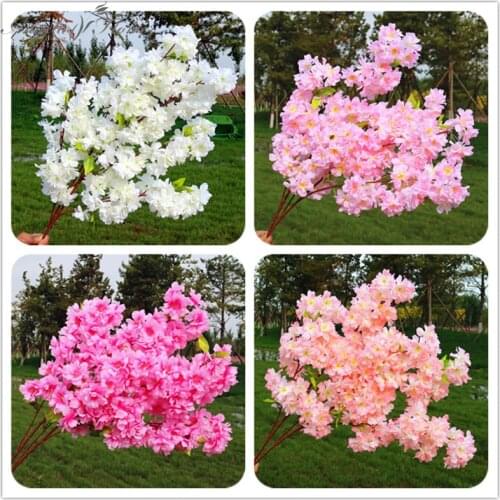 105cm big encryption silk cherry blossom artificial flower weeding arch decor backdrop cherry branch flower wisteria vine peach