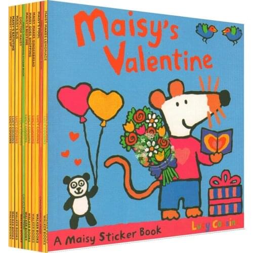 12 books/set Maisy swimbag wave mice mouse English picture book children kids story book sticker book IQ EQ practice