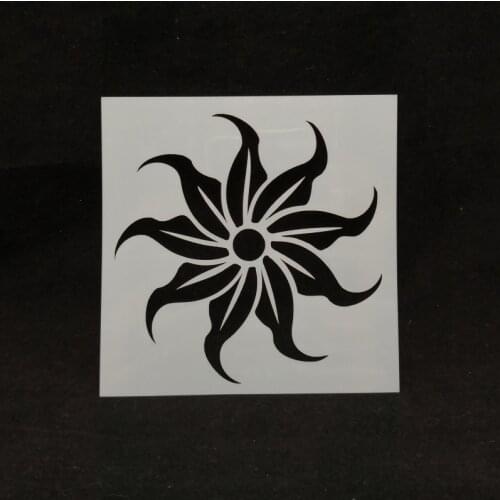 13*13 Flower Layering Painting template Stencils graffiti hand board hollowed out photo album graphic spray painting tool