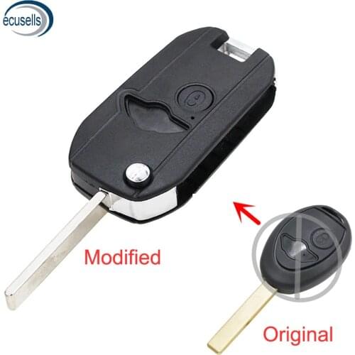 2 Buttons Modified Flip Remote Car Key Case Shell Fob Key Cover For BMW-Mini-Cooper R50 R53 Alarm Systems Security