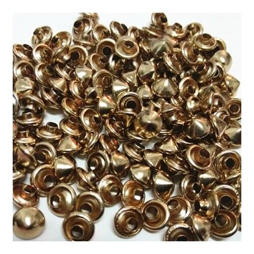 200Sets DIY 7X6MM Silver Punk Spike Studs Spots Fashion Bags Belt Craft Rivet DIY Shipping Free