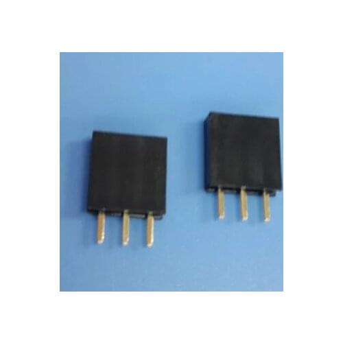 200pcs 1x3P 3 Pin 2.54 Pin Header Female Single row Straight Through Hole gold plated Insulator height 8.50mm Rohs