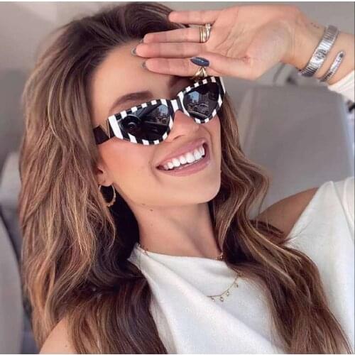 2021 ins cats eye arrow Sunglasses Womens trend metal retro trend sunglasses metal accessories summer UV protection
