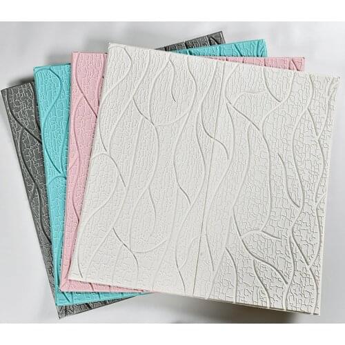 3d stereo wall stickers pvc self-adhesive paper antifouling waterproof living room background decorative