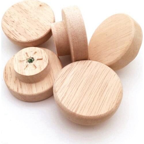 4/8/12pcs Wood Round Pull Knobs Natural Wooden Cabinet Drawer Wardrobe Knobs Cabinet Drawer Handle Furniture Hardware Kitchen