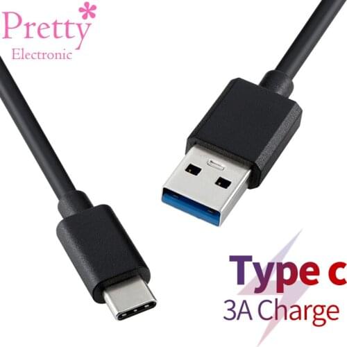 5V3A Type-c Cable USB 3.1 Data Cable PD 60W Fast Charge High Quality Black Wire Type c Mobile Phone Cord 0.3m 0.5m 1m 1.5m 2m