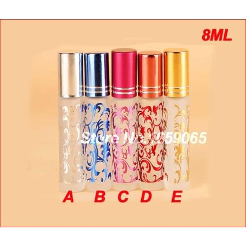 8ML frosted glass bottle lotion bottle Cosmetic Packaging makeup Essential Oil Refillable Bottles Printing Perfume Bottle