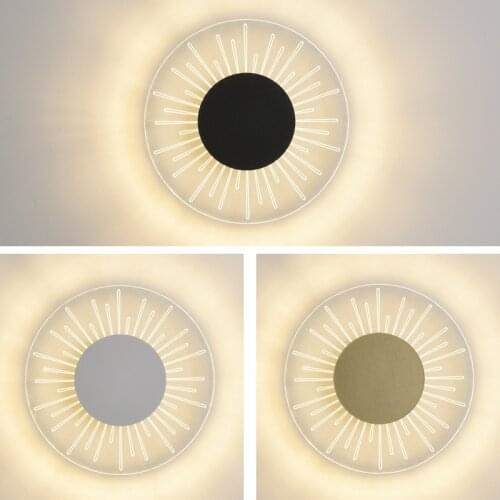 New Creative Acrylic Wall Lamp Post-modern Nordic Wall LED Light Round Bedroom Bedside Corridor Lamp AC 85V-265V