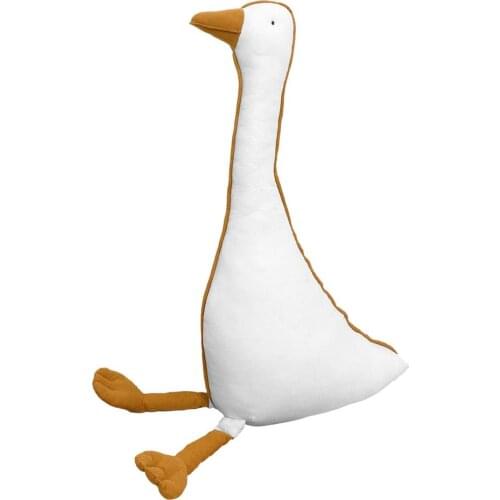 Ins Big White Goose Pillow Plush Toy Cute Sleeping Pillow High Quality Stuffed Doll Baby Accompany Sleep Pillow Doll Kids Gift