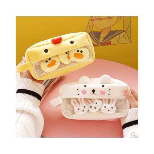 Sandro Large capacity and multi-function fairy creative personality funny simple Plush lovely pen bag