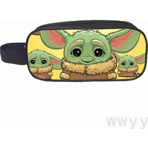 The baby Yoda Mandalorian Boys Girls Cartoon Pencil Case Bag School Pouches Children Student Pen Bag Gifts Cosmetic bag