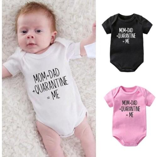Funny Newborn Baby Romper Infant Cotton Short Sleeve Baby Girl Boy New Born Clothes 0-24M Letter Print Baby Crawling Suit