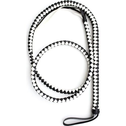 Horse Leather Whip Bull Whip, 4 Plait Bullwhip, 6 Feet - Handmade Leather Bullwhip,Knight Equipment,Equestrian sports