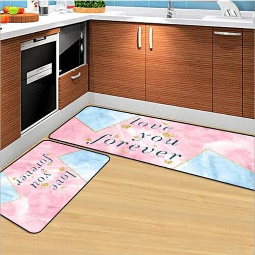 Kitchen Rectangle Mat Geometric Pineapple Printed Kitchen Floor Mat Modern Doormat For Bathroom Living Room Anti-Slip Carpet Rug