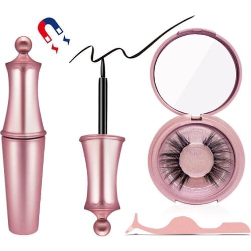 Magnetic False Eyelashes No Glue Full Eye 5 Magnet Reusable Fake Eyelashes Natural Soft Eyelashes Extension Magnetic Eyelash Kit