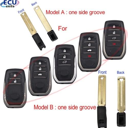 Small key For Toyota Fortuner Prado Camry Rav4 Highlander Crown Smart Keyless Case Housing Remote key