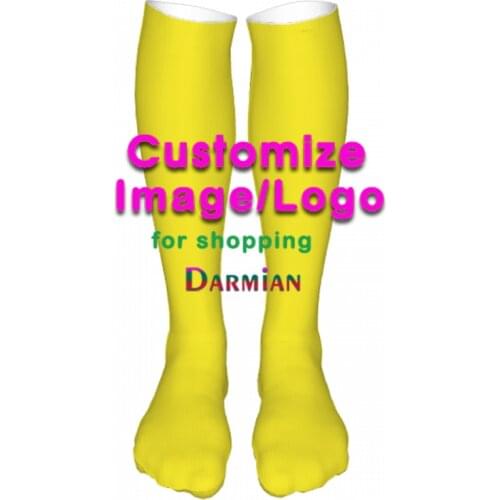 Fashion Customized Image DIY Women Christmas Stockings Ladies Warm Thigh High Over the Knee Socks Long Stockings Dropshipping