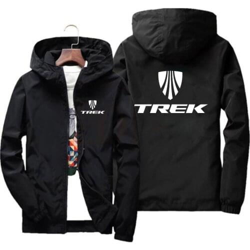 TREK mountain bike spring and summer mens printed casual jacket with zipper hoodie baseball pilot waterproof jacket M-7XL