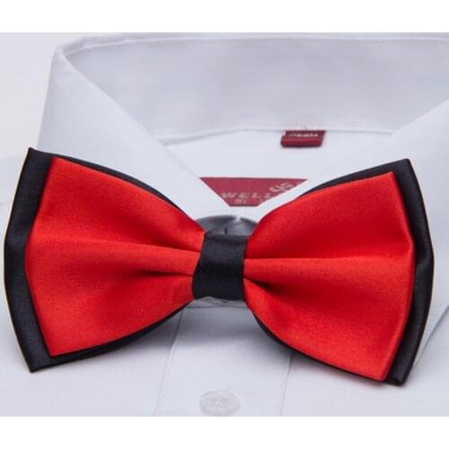 2-Tone Mens Plain Bowties Womens Tuxedo General Party Neckties Butterfly Jacquard Bowtie 40 Colors, 300pcs