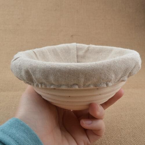 Wholesale 5 inch Round Bread Proofing Basket Baking Mold Sourdough Banneton Basket Bowl Brotform Ferment Bread Mold For Baking