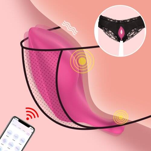 APP Bluetooth Vibrating Panties Butterfly Wearable Vibrator For Women Clitoris Stimulator Wireless Remote Control Sex Toys
