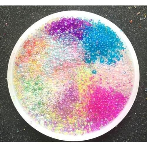 200 gram bulk Iridescent Water Bubble Bead Assortment | Magical Water Droplets | Fake Water Drops | AB Micro Bead | Water Effect