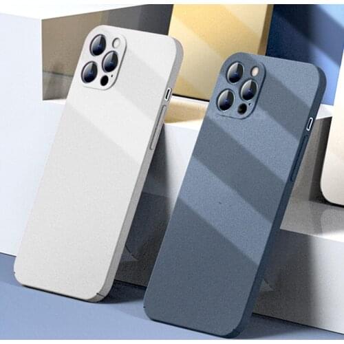 Thin Matte Hard PC Case For iPhone 13 12 11 Pro MAX Mini X XR XS 8 7 Plus SE 2020 Frosted Sandstone Cool Camera Protection Cover