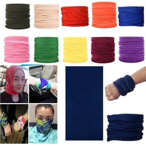 Cycling Outdoor Scarf Sun Solid Color Riding Turban Hairband Sweat-absorbent Protection Bandana Neck Gaiters Multi Function
