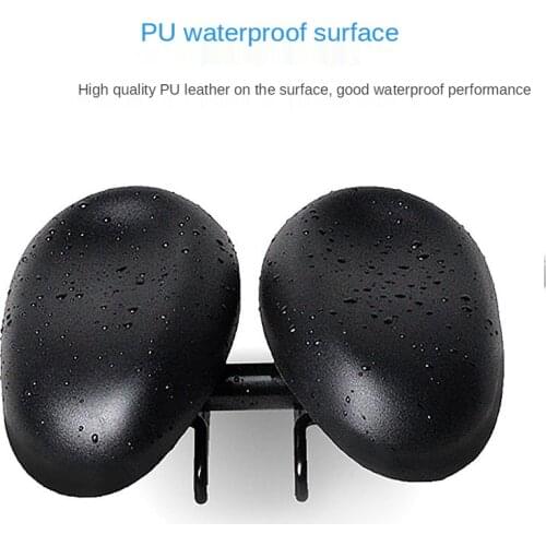 Bike Seat Widened Mountain Bike Long-distance Riding Soft Seat Cushion Comfortable No Nose Saddle