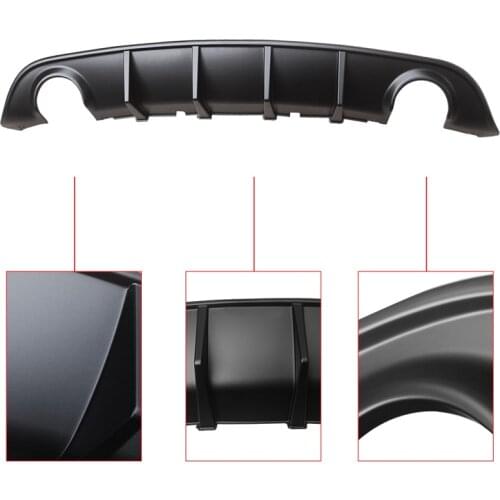Loyalty for 2015-2019 Dodge Charger SXT Rear Diffuser Bumper Lip ABS Material Unpainted Black Car Accessories